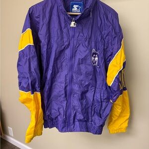 STARTER 90s Washington Huskies Jacket in Purple and Yellow